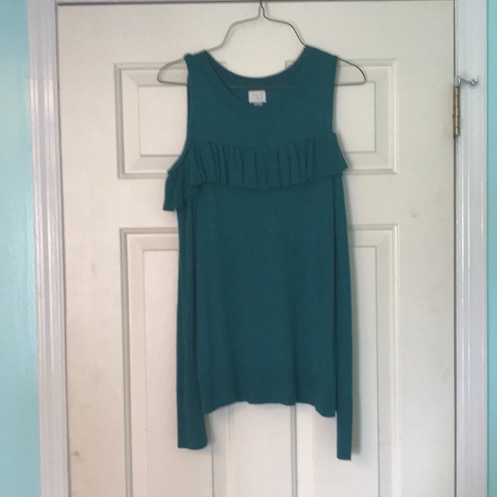 Cold shoulder sweater